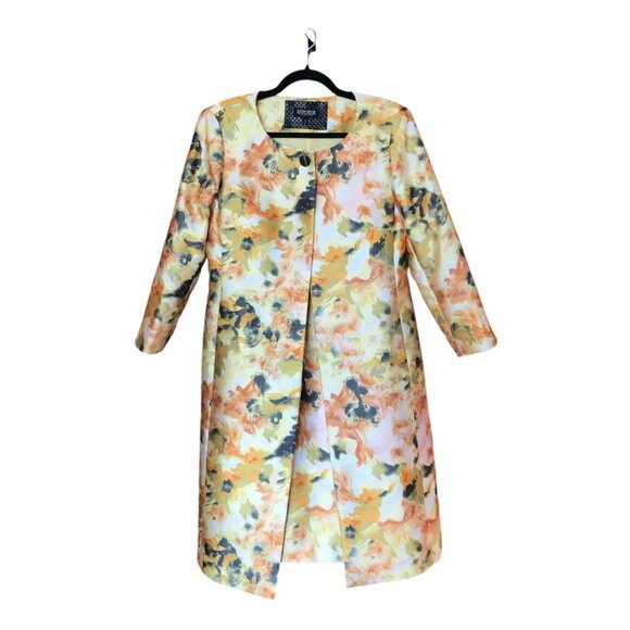 John Meyer Floral Two Piece Dress Jacket Size 8 - Picture 1 of 7